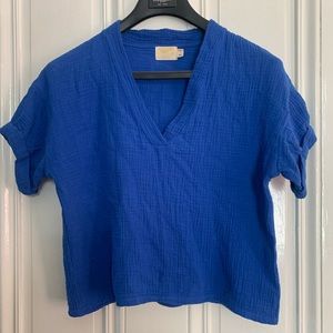 Nation LTD Karina Kimono Neck Gauze tee SZ S